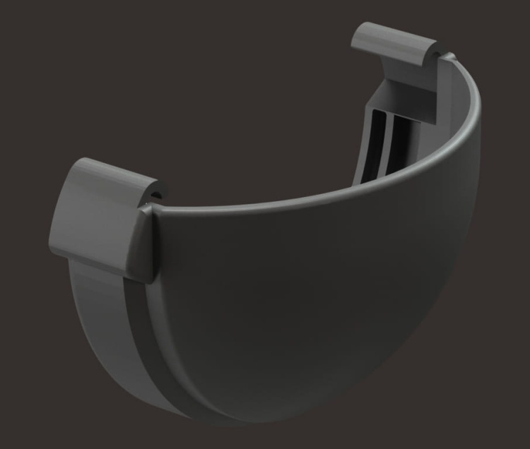 Заглушка желоба DOCKE Premium, графит