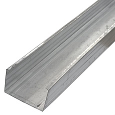 Профиль стоечный стальной оцинкованный ПС-4, 75х50 мм